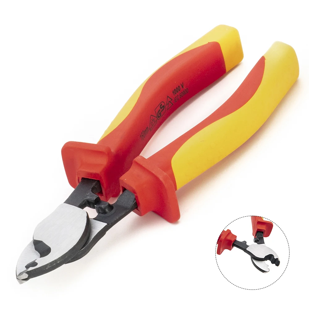 Electrician CRVHeat Treatment Black Finish Polishing VDE Insulated Cable Cutter