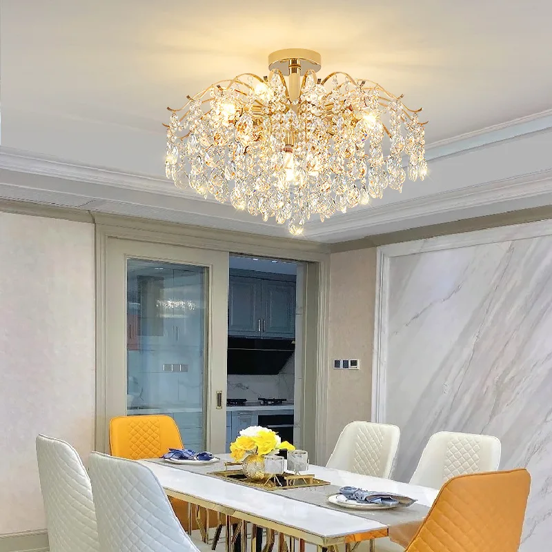 2023 Economic Style Creative Design K9 Crystal Chandelier for Staircase Long Pendant Lamp Hanging Light Fixtures Home