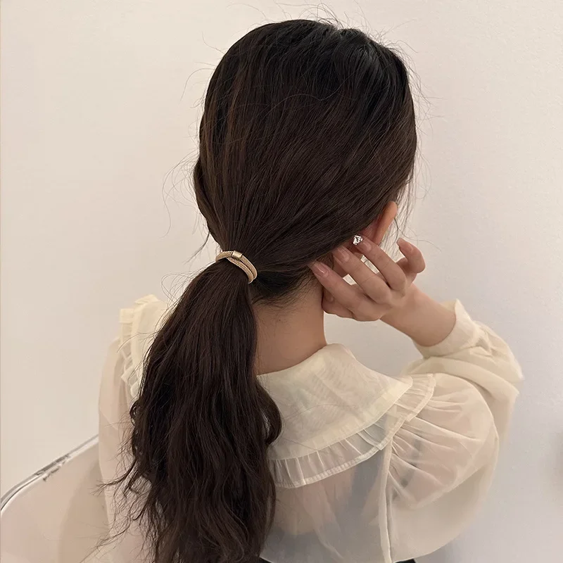 New high elastic headband female Korea simple hair elastic Joker durable ponytail headdress
