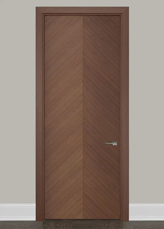 Low price interior hardwood door fill in solid wood core Prehung Melamine Mdf Hotel Door With Frames