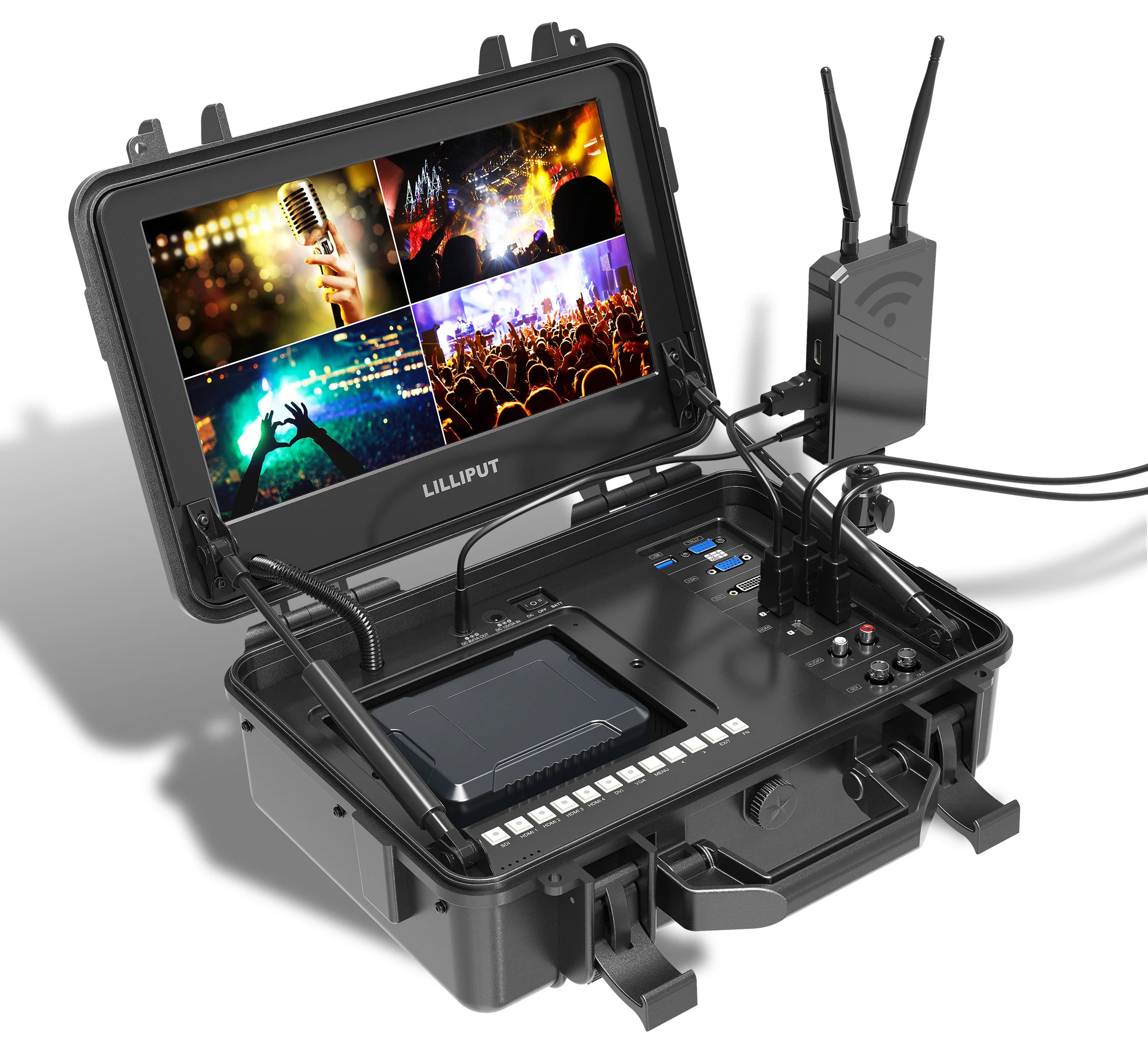 3G SDI Carry On Broadcast Director Monitor 4K Portable Film Production Monitor Waterproof broadcast monitor (1600059480167)