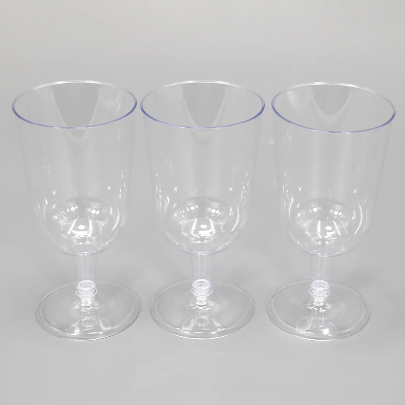 Plastic wine glass disposable PS champagne flute disposable plastic cup for wholesale