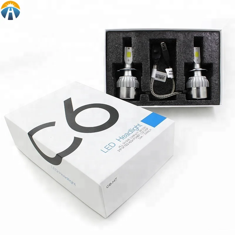 
HyperLight H7 H4 LED Headlight C6 Bulb Canbus Lamp H11 9005 6500K Car led Light mini size headlamp for cars 
