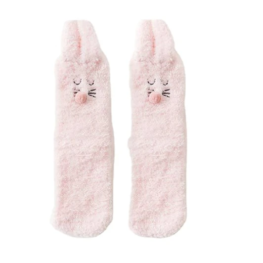Wholesales Winter Socks Warm Cozy Thermal Fuzzy Polyester Terry Socks Sleeping Fluffy Women Socks