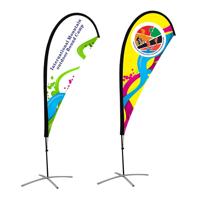 Double Sided Printing 3.5m P Feather Banner Flag Flags Banners Custom Advertising Beach Flags
