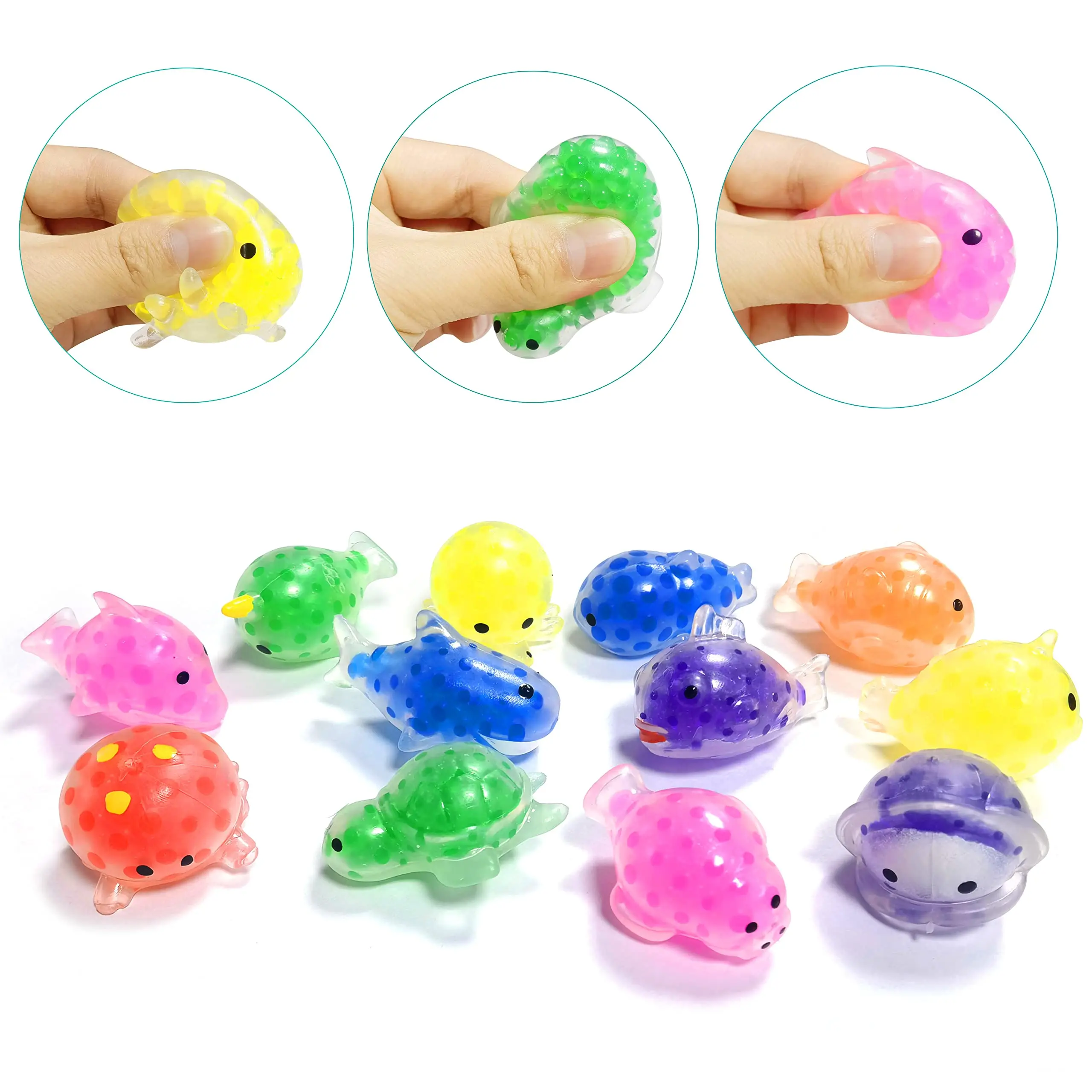 Eco-friendly Soft Anti-Stress Mini Animal Squishy Toy 3D Animals Cat Toys Lazy Mochi Stretchy Squishy Toys