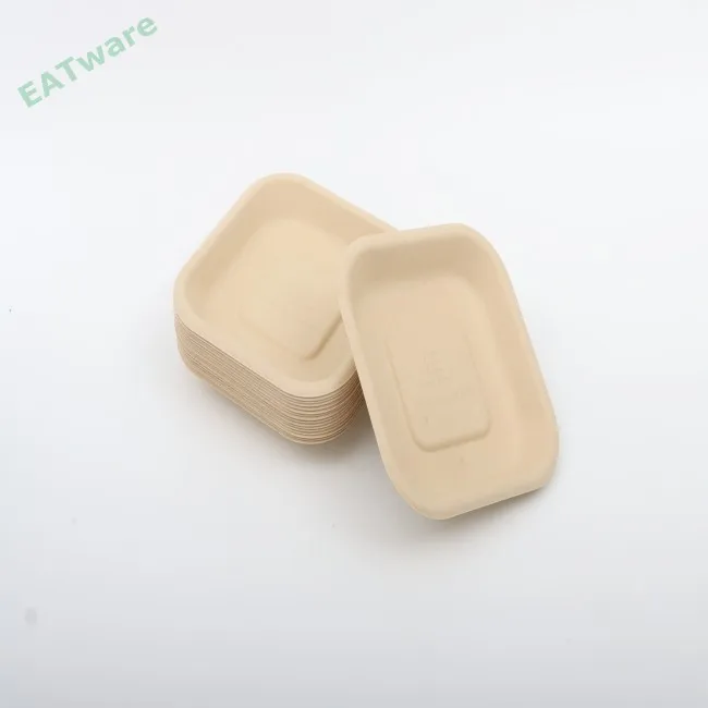 Factory Wholesale Customized Green eco friendly food tray disposable bamboo food tray biodegradable bamboo tray