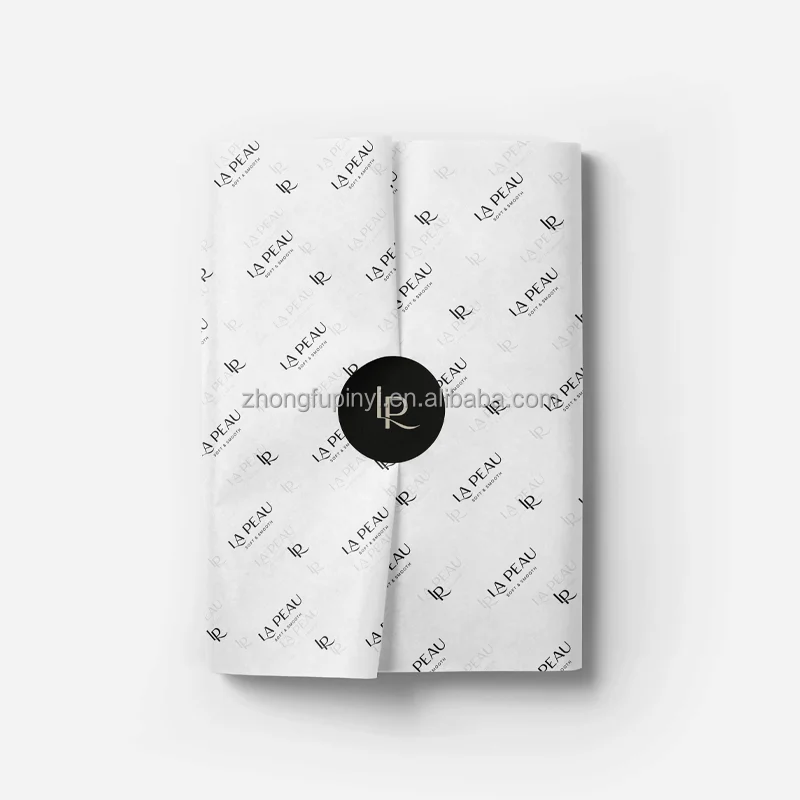 White Jumbo Roll Branded Packing Customised Tissue Paper Custom Logo Luxury Designer Floral Wrapping Paper