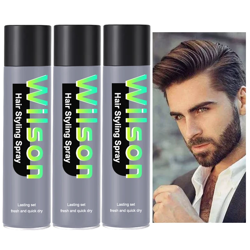 Professional Custom Strong Hair Styling Spray Fiber Holding Salon Products Nourishing ISO GMPC Standard Hair Glue Spray