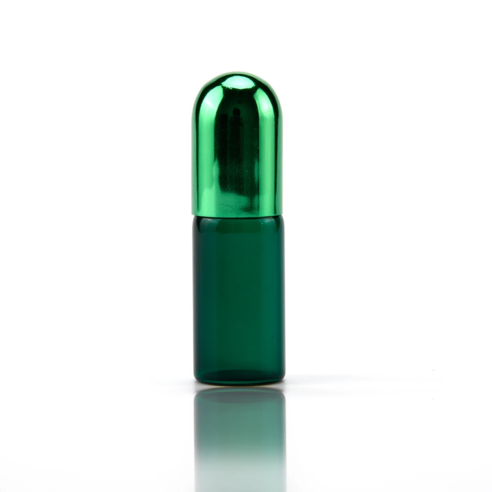 Sell 5 ml green spray glass vials with drops of essential oil at low prices