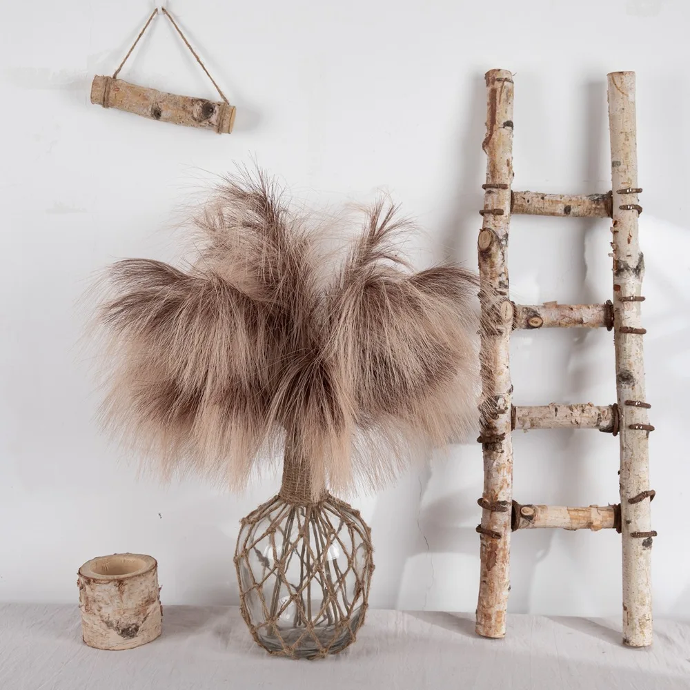 New 2024 Wedding Faux Natural White Artificial Pampas Grass Artificial Flowers Holiday Home Decor