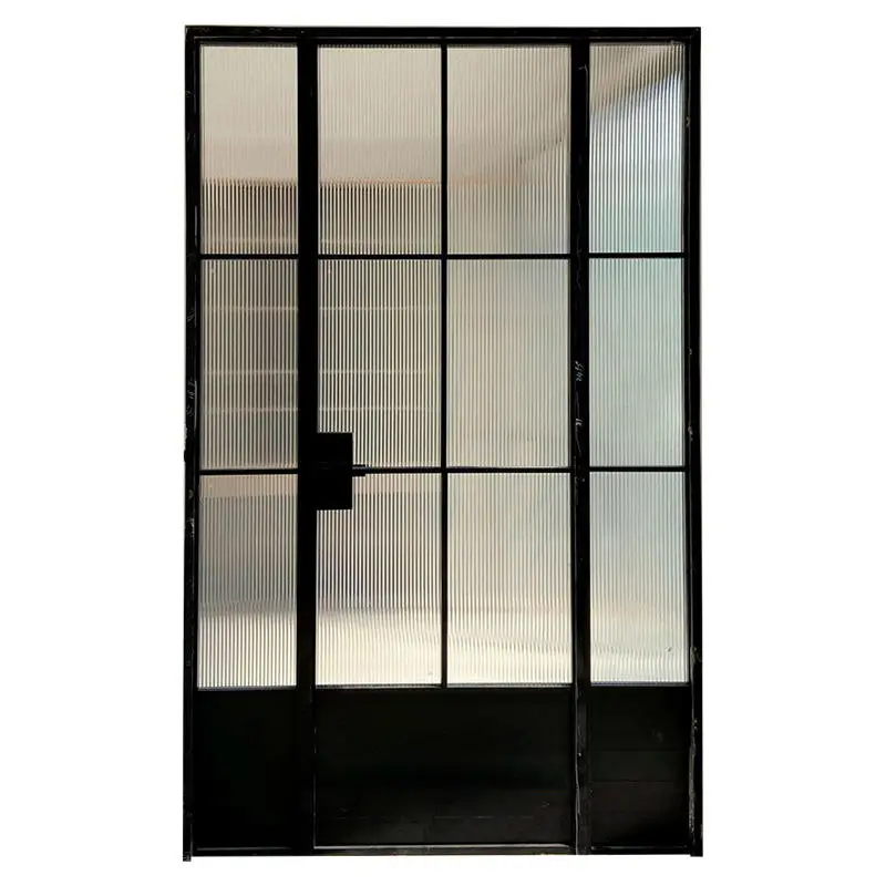Modern design appearance hidden sliding glass pocket glass extremely narrow flat opening fire resistant door