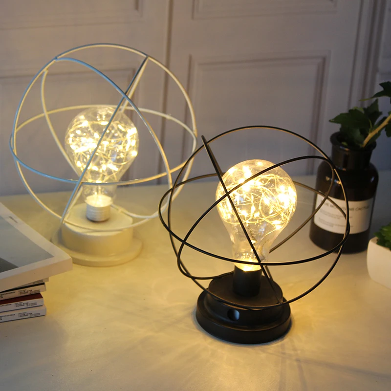 
LED Modern Metal table lamps Night Lights Metal craft table lamp Decorative industrial table Lights 