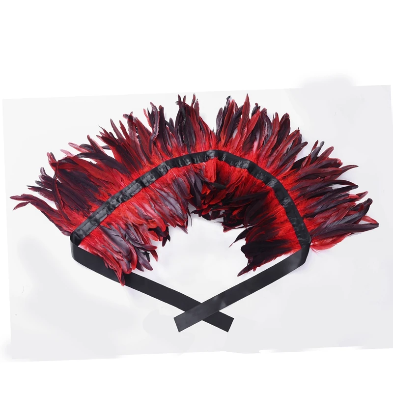 Women Role Play Feathers Shawl Belts Sexy Strappy Punk Gothic Body Harness Party Rave Lingerie Dance Costume Women Feather Scarf