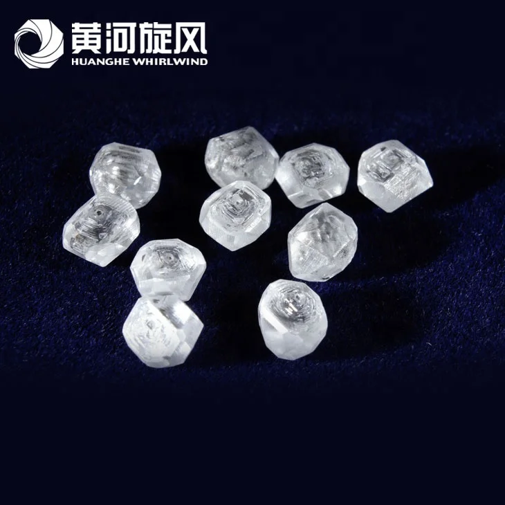 white rough HTHP CVD synthetic diamonds size 0.9mm