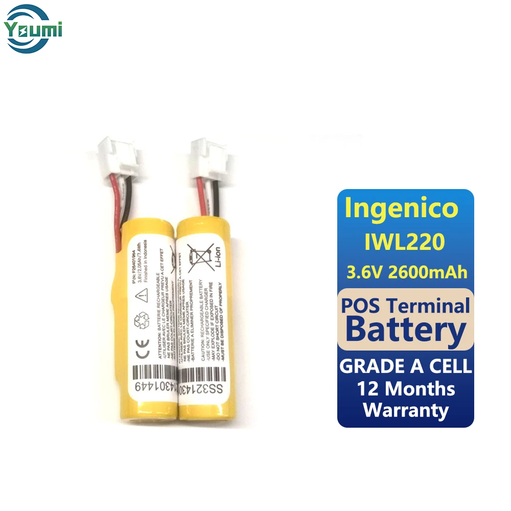 IWL220 IWL250 IWL280 Battery 3.7V 2600mah F295006044 F26401964 Pos Terminal Battery For Ingenico