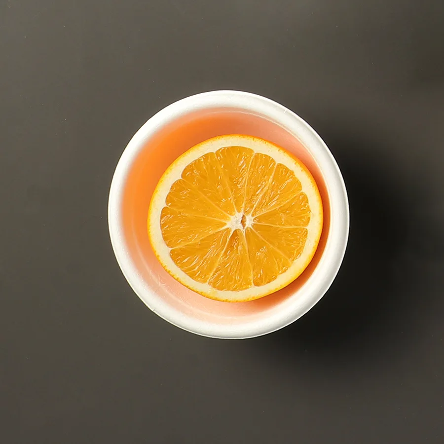 Mini 220ml ice cream Bowl Biodegradable  Sugarcane pulp Disposable Salad Bowl Small Dessert Bowl with lid