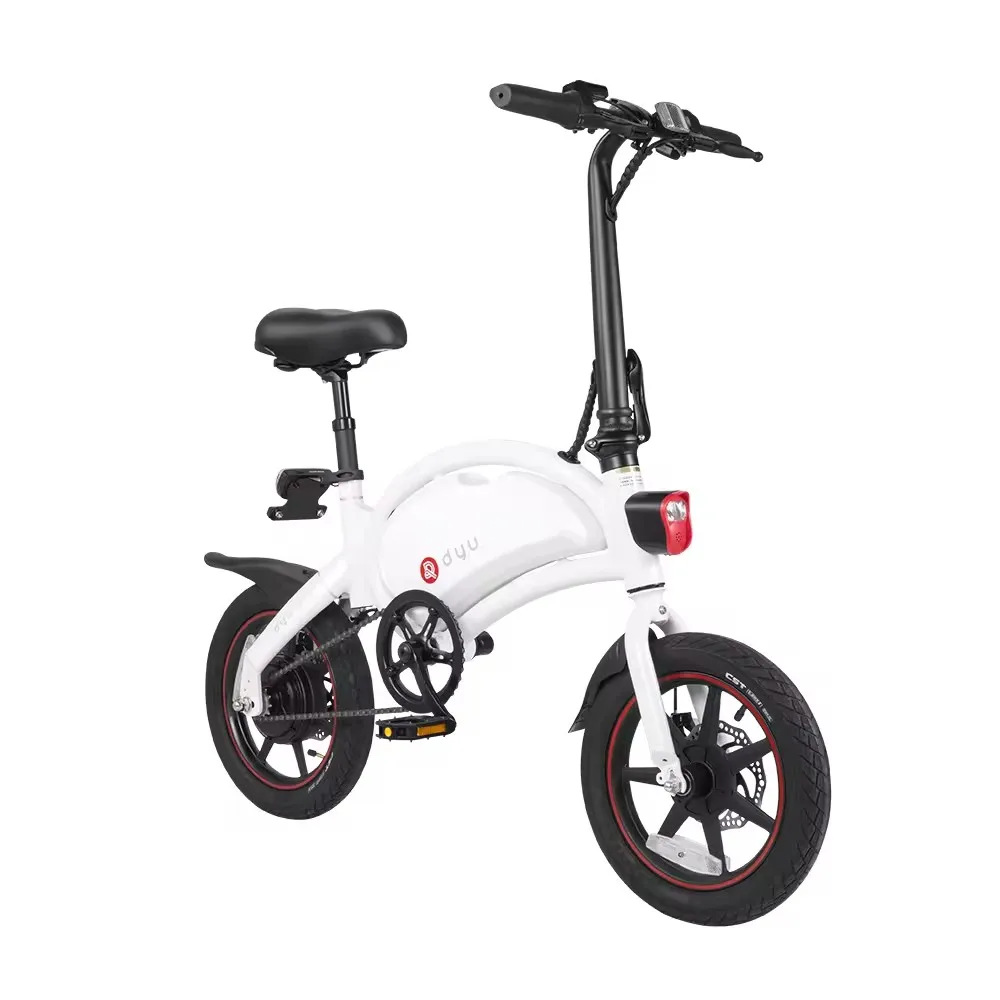 Free Shipping DYU D3F Electric City Bike 250w 36V 14 Inch Folding Electric Bicycle Adult 40KM Long Range Ebike US EU Warehouse