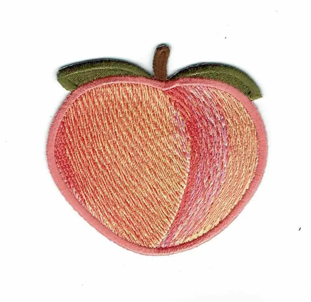 
high quality iron on patches for clothing custom embroidery patch brand name for bags peach embroidery patch to USA 