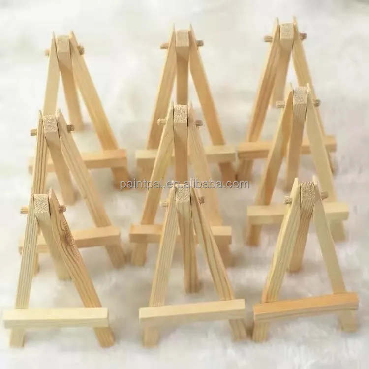 Оптовая продажа, набор маленьких мольбертов 8*15, деревянные мольберты и холсты для демонстрации