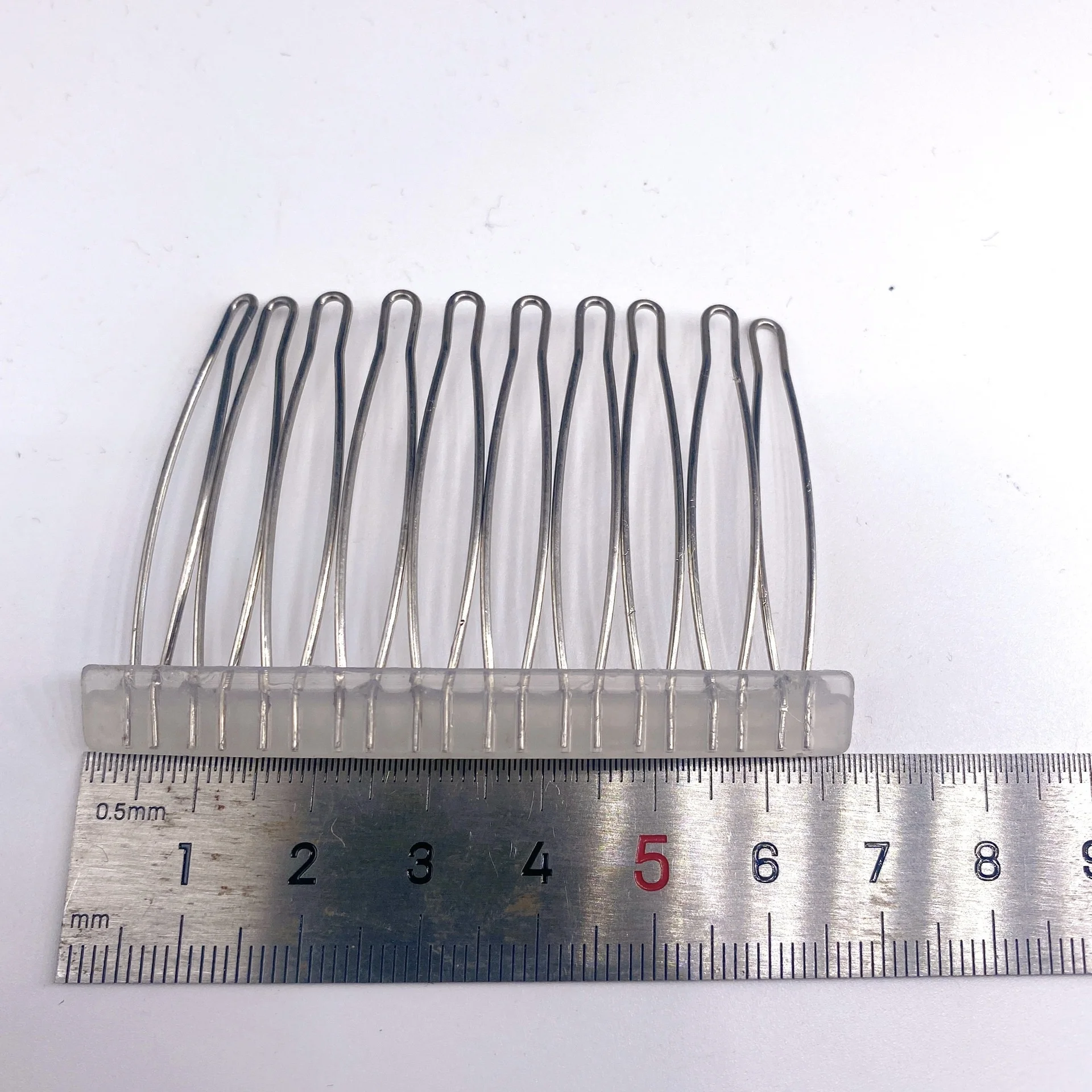 Free custom mixed silver 10 teeth twisted metal bridal veils comb gold 7 teeth wedding lace hair accessory stainless steel combs