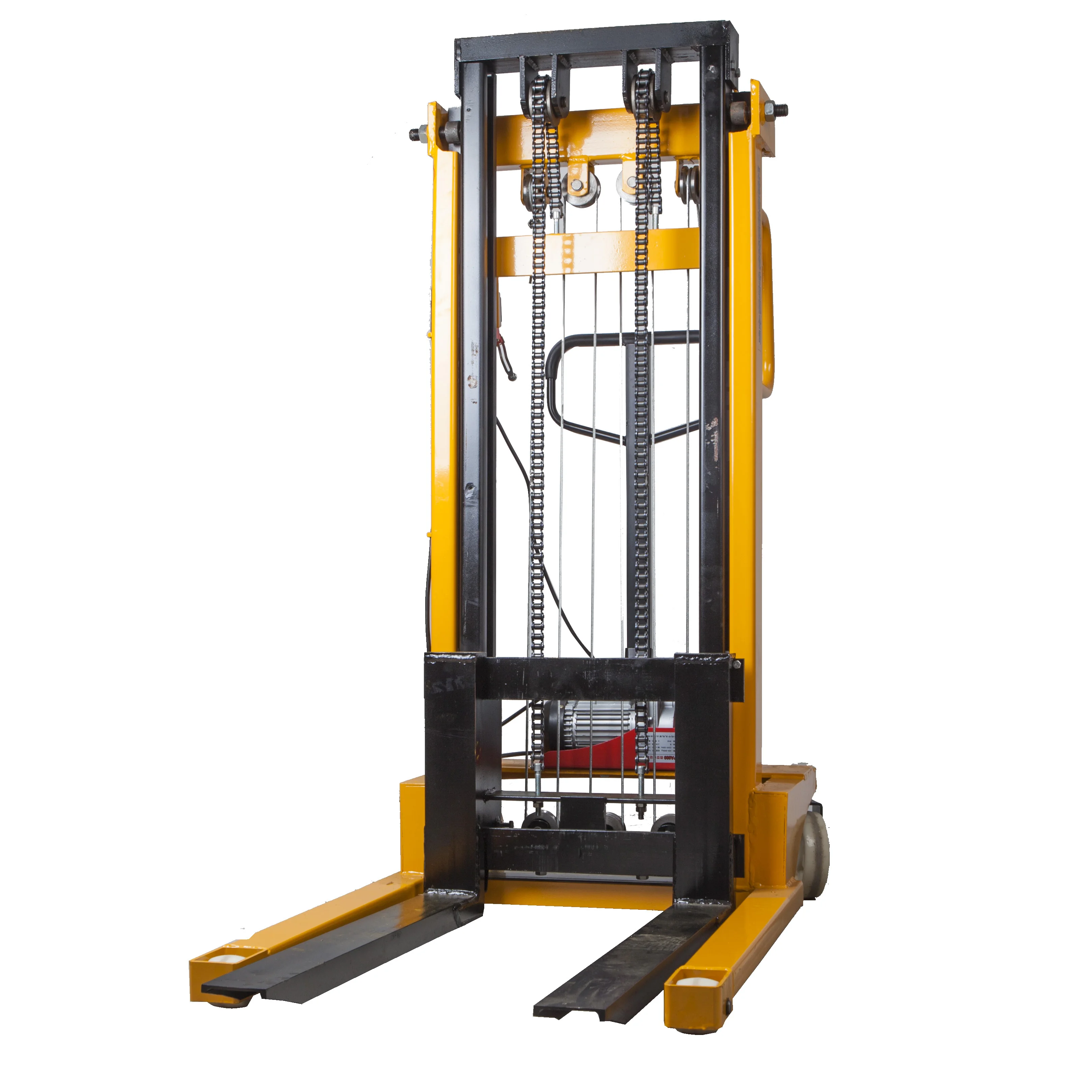 1T 1.5T 2TElectric remote control lift manuel forklift hand move Semi Electric Forklift Pallet Stacker
