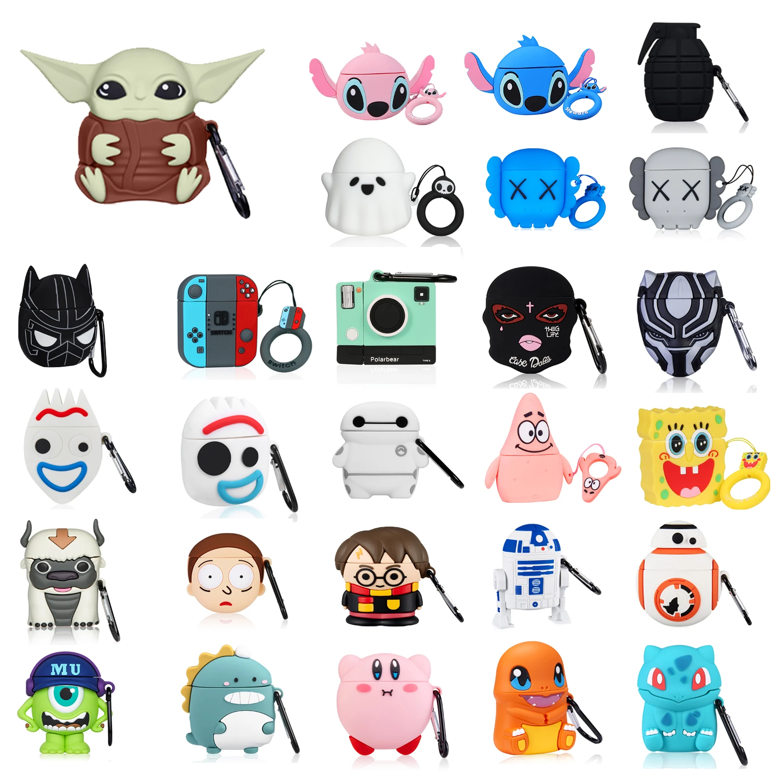 Gemfits Прямая поставка силиконовый чехол для Airpods 3D милый дизайнерский чехол для Airpod 1/2