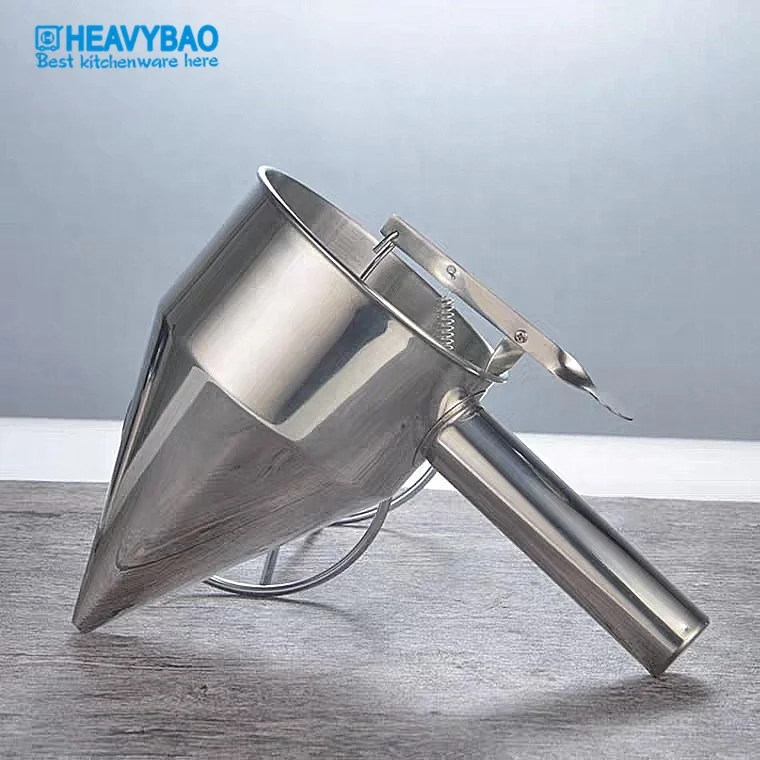 
Heavybao Industrial Stainless Steel Funnel Large Diameter Liquid Oil Small Funnel For Syrup 
