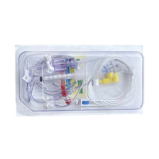 OEM Disposable Invasive Blood Pressure Transducer Disposable IBP Transducer Sensor Set, With Blood Sampling System, Single Channel China Manufacturer