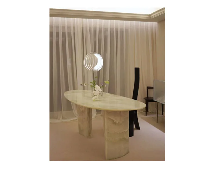 Backlit Stone Table Natural Onyx Stone Furniture Translucidus  Green Onyx Table