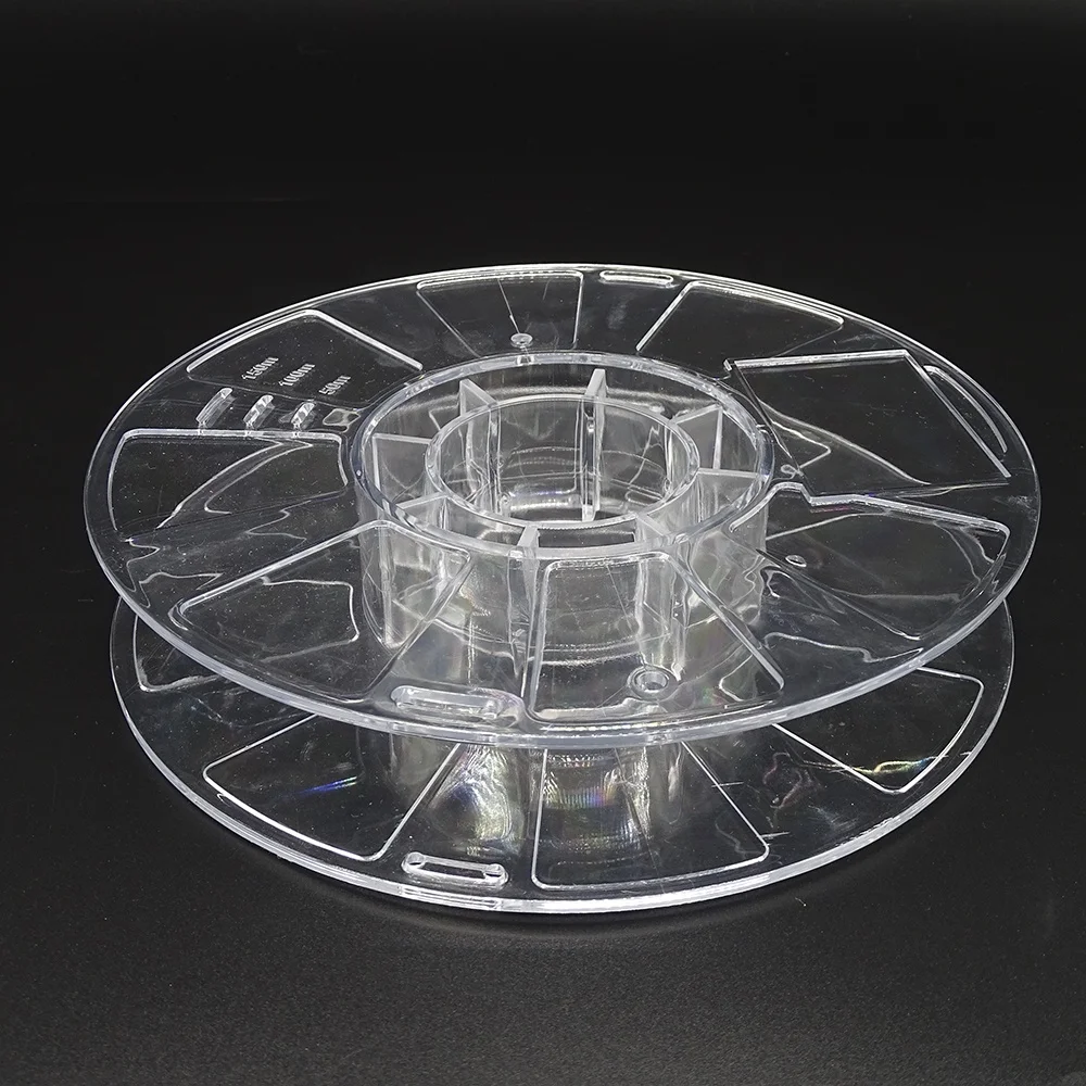 China cheapest Transparent ABS/PC small empty plastic spool for 3d  filament