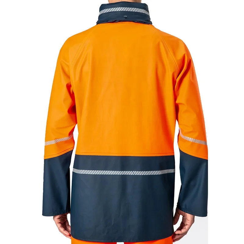 Factory Direct Safety Suit Waterproof Orange Rain Wear Heavy Duty Performance Rain Trousers Bib