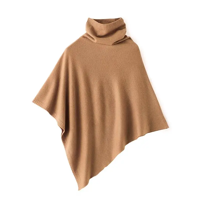 luxury mongolia real pure 100% cashmere wool cape sweater poncho women