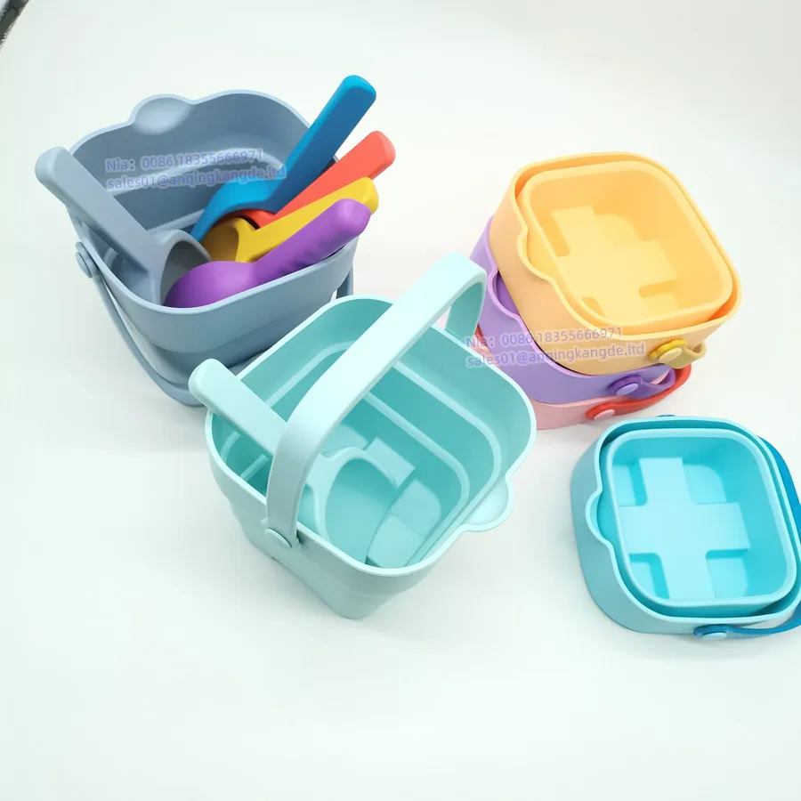 2022 NEW Silicone Foldable Bucket Spade Shovel Set  Silicone Beach Toys