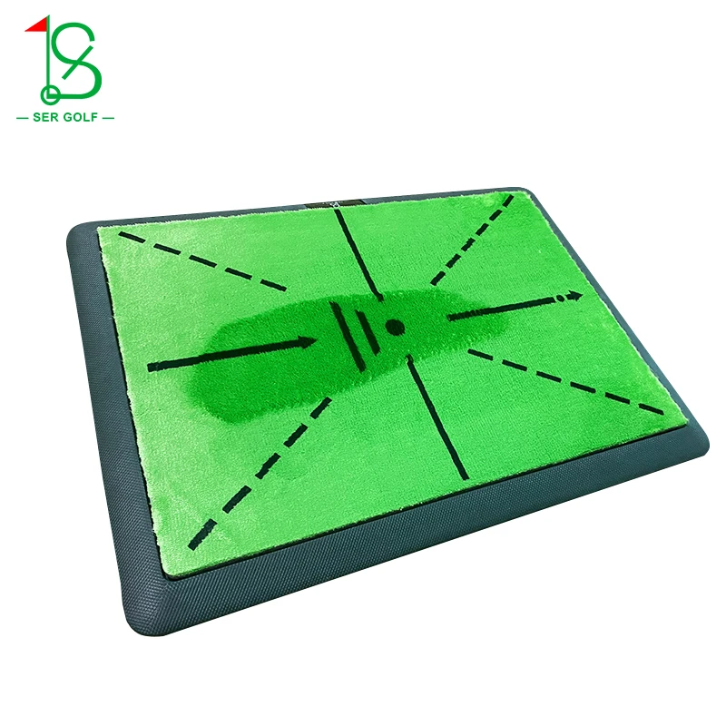 Wholesale Golf Training Mat Swing Detection Batting Velvet Hitting Mat Advanced Guides Rubber Backing Replaceable Golf Swing Mat