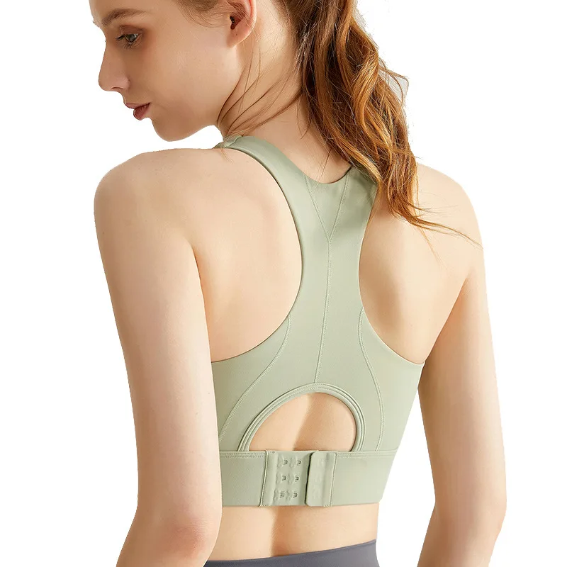 Custom Logo High Strength Running Gathers Professional Rope Skipping One-Piece Womens Gym Sports Bra For Girls
