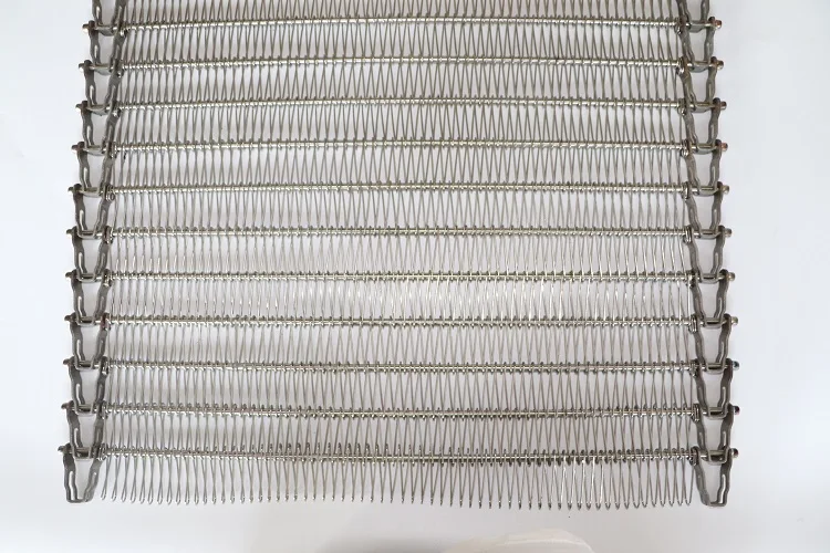 Stainless Steel Wire Mesh  Metal Spiral Grid Sushi Conveyor Belt Price