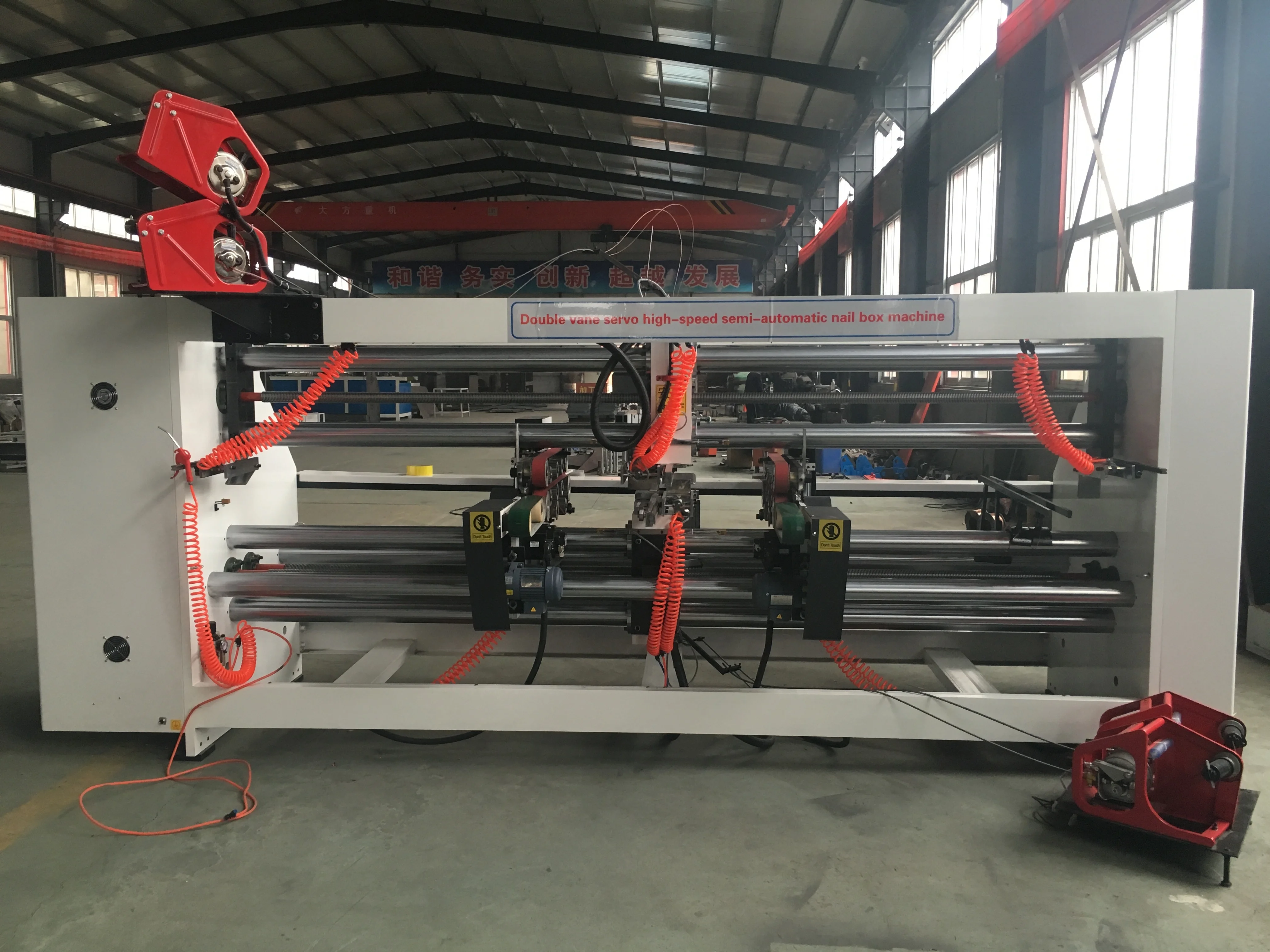 Easy to operate Semi-automatic Double Jointed Stitching Machine Carton Box Cardboard Stitcher Machine Nail Packing Machine