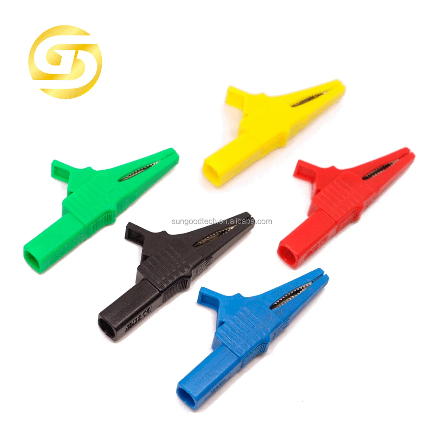 CL7262 Pure Copper High Current Safety Crocodile Clip Insulation 32A/1000V With 4.0mm Banana Jack Alligator Clamp High Voltage