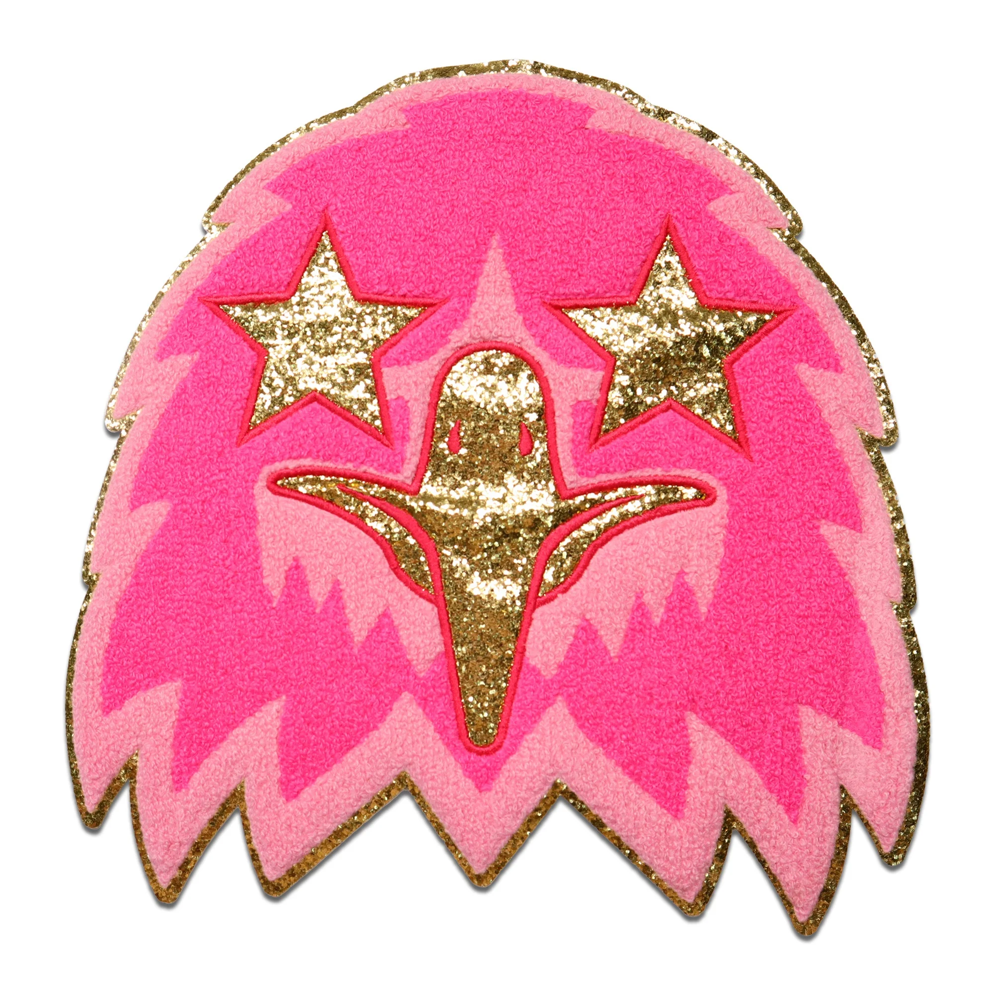 Wholesale Custom Glitter Patches Embroidered Large Logo Design Sew On Embroidery Chenille Patches Iron On