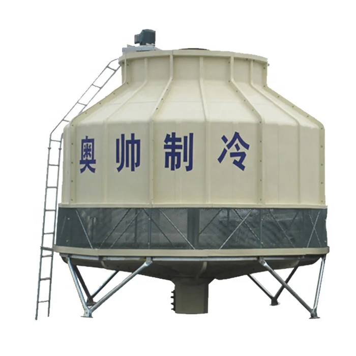 High Temperature Industrial Round FRP Cooling Tower For Water Chiller