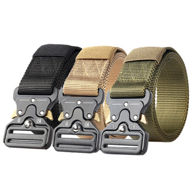 SK005 Hot Sale Outdoor Tactical Belt Multi-Functional Outdoor Training Nylon Woven Tactical Men Belt