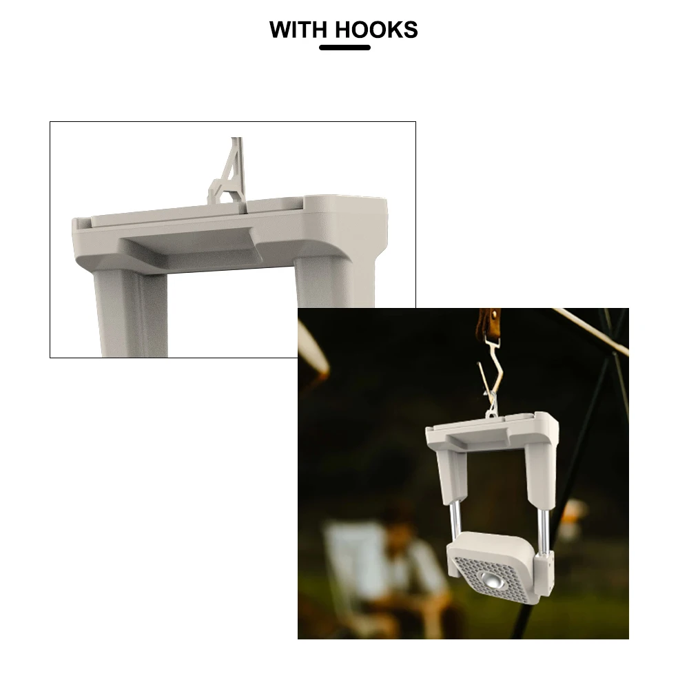 Foldable Adjustable Height Outdoor Camping Light Built-in Battery Solar Camping Lantern