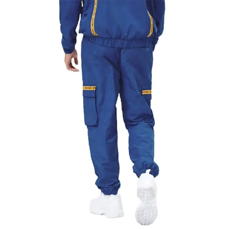 Popular Design Nylon Track Suit Men Cotton Velour Sweatsuit Logo Tracksuit