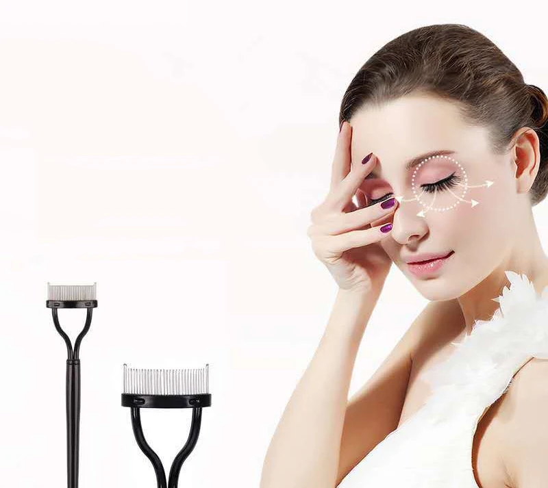 Focstar Stainless Steel Eyelash Definer Cosmetic Lash Tool Mascara Applicator Eyelash Comb Separator (BT3046)