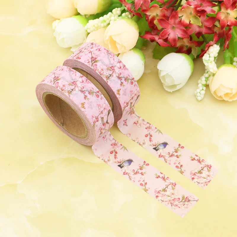 Custom large loop printed diy decorative Rosa gingham caro logo university Pakistan washi paper tape