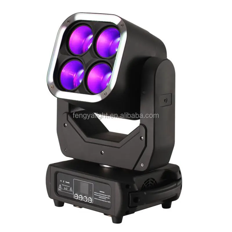 FY 4x60W Zoom LED Beam Washer Moving Head Light RGBW & White Emitting Stage Lights IP20 Dance Floor Type 60W Power
