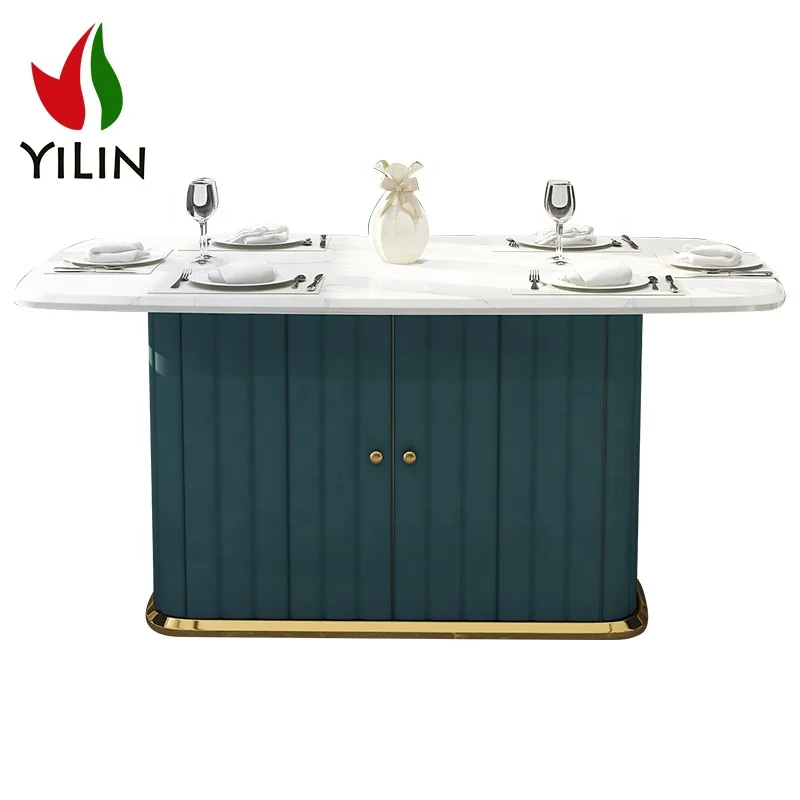 Hot Sale Dining Room Furniture Malaysia Modern Dining Room Table Dining Table Set For 6 People Base With Storage Table