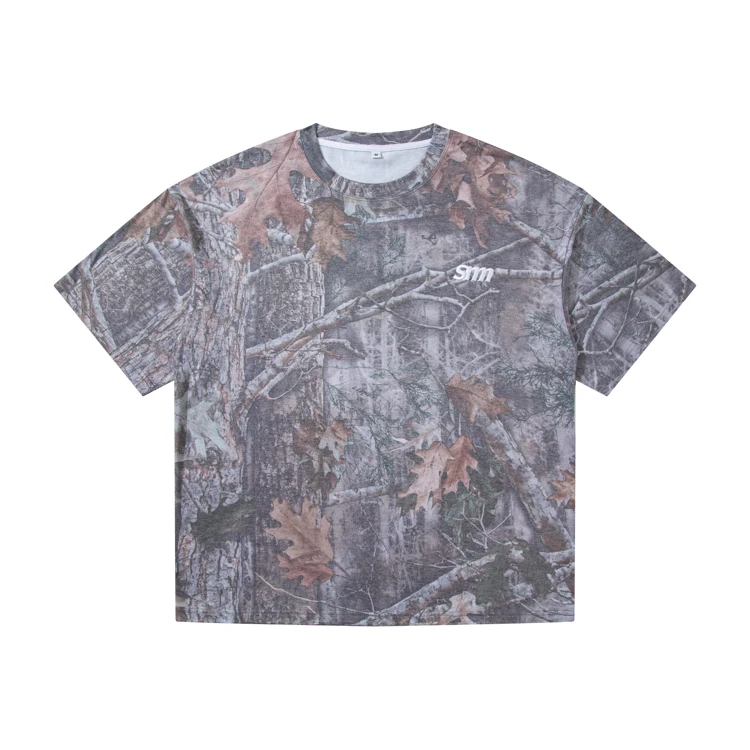 Quick Dry 100% Polyester Camouflage Pattern Graphic T shirt Gym Sports T-shirt
