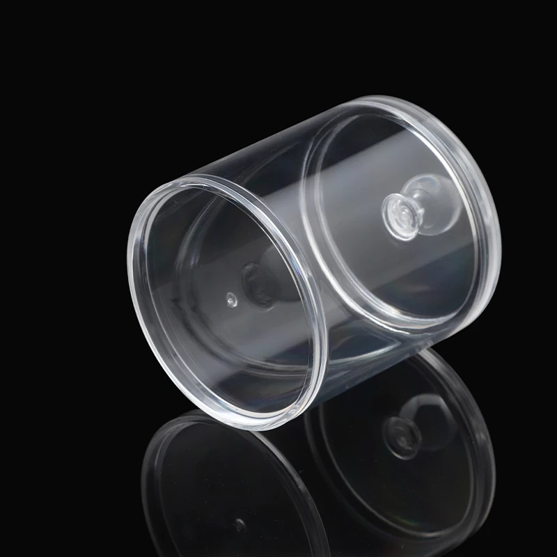 Clear Cylinder Box Plus Lid Dust Proof Design Individually Packaged Plastic Cosmetic Storage Box
